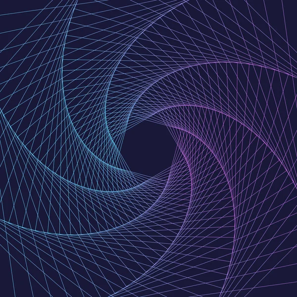 Abstracte swirl zeshoek vortex structuur — Stockvector