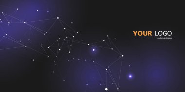 Soyut teknoloji bağlanmak arka plan ve yapısı ağ tasarımı