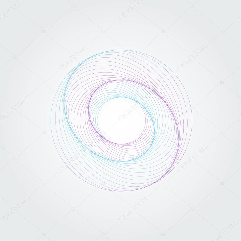 Modern abstract swirl design