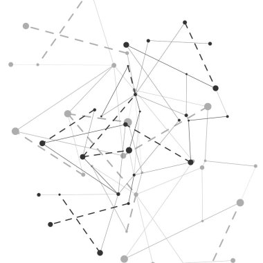 Noktalar ve çizgiler bağlanma poligonal arka plan