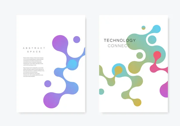 Soyut broşür tasarımı ile geometrik molekül bağlamak