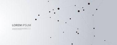 Dinamik çizgiler ve noktalar ile soyut bağlantı desen