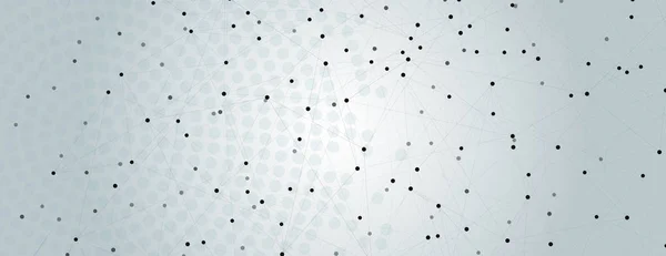 벡터 흰색 배경 추상적인 기술 통신 데이터 과학 및 기하학적 그래픽 디자인 — 스톡 벡터