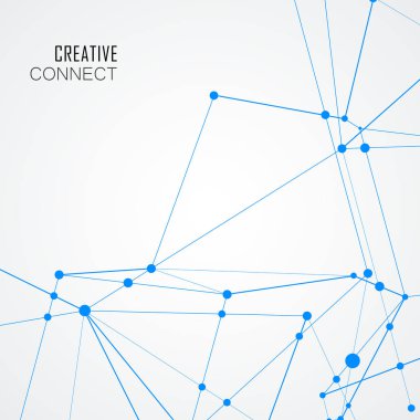 Noktalar ve çizgiler bağlanma ile vektör tıbbi poligonal arka plan