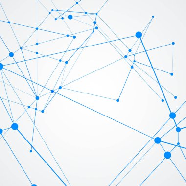 Bilim teknoloji vektör arka plan bağlantı poligonal yapısı ile