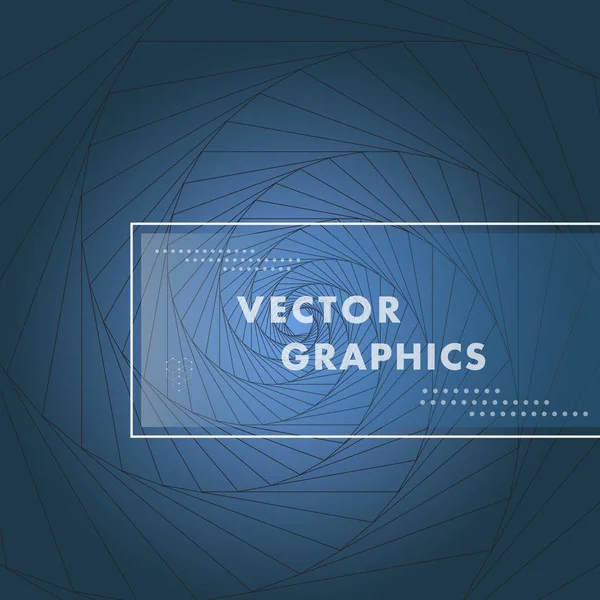 Spiral design creative element. Vector graphic background — Stock Vector