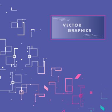 Basit öðeler soyut mimari plan. Vektör modern arka plan bağlantı çizgileri ve Meydanı