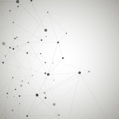 Moleküler bağların bağlı elemanlarına sahip modern vektör tasarımı