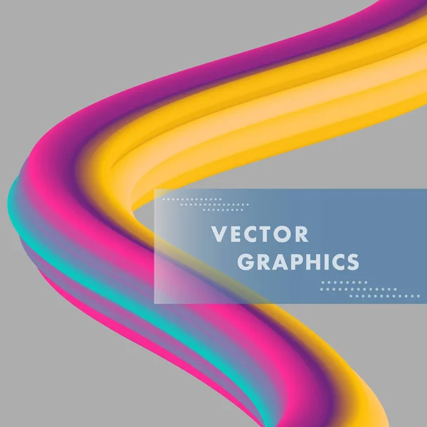 Vector wave liquid shape in gradient color background — Stock Vector