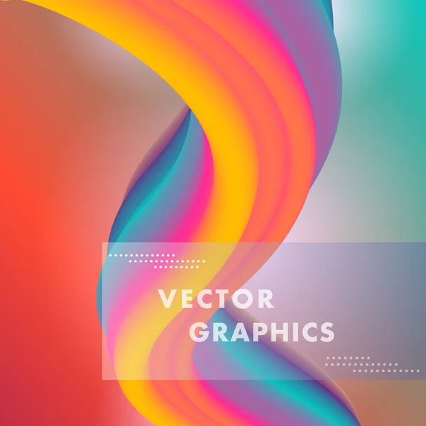 Design creativo con forma di flusso e illustrazione vettoriale ad onda liquida — Vettoriale Stock
