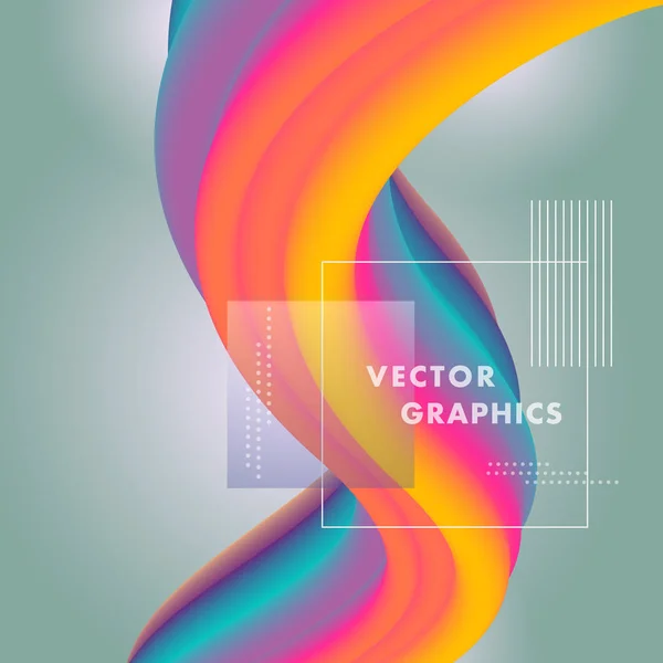 Vektorwelle flüssige Form im Farbverlauf Hintergrund — Stockvektor