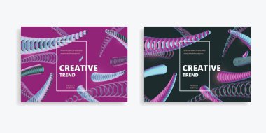 Yaratıcı geometrik duvar kağıdı. Trendy degrade şekiller kompozisyon. Vektör eps10