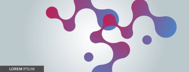 Soyut bağlı noktalar. Basit bir teknoloji grafik arka plan ve vektör banner tasarımı