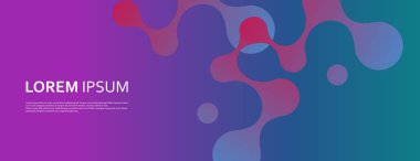 Afiş arka plan ile soyut bağlı şekiller