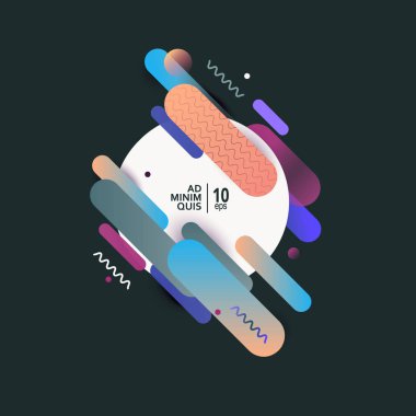 Geometri arka plan tasarımı ile sıvı renk