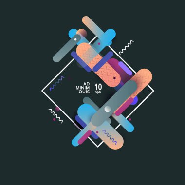 Geometri arka plan tasarımı ile sıvı renk