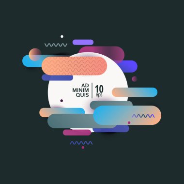 Geometri arka plan tasarımı ile sıvı renk