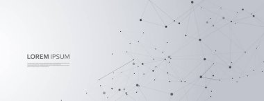 Bilim ve teknoloji tasarlamak. Metin ile banner ve desen