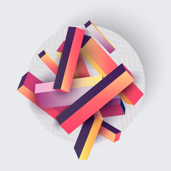 Fundo geométrico colorido abstrato com formas quadradas. Ilustração vetorial —  Vetores de Stock