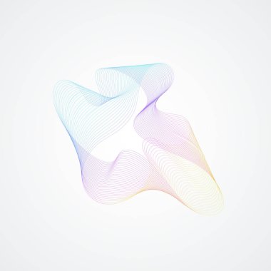 Soyut mavi dalga dinamik vektör arkaplanı