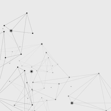Bağlantı bilim ve teknoloji arka plan. Soyut vektör illüstrasyonu.