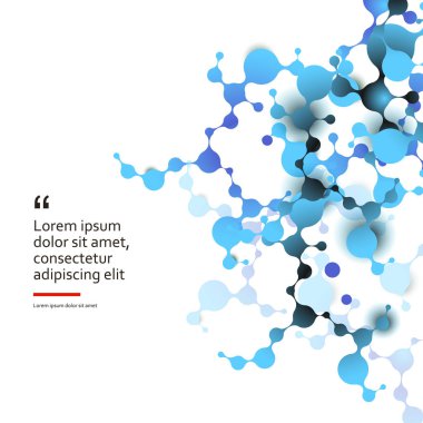 Molekül ve moleküler yapısı. İllüstrasyon izole atomlar vektör.