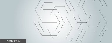 Vektör paneli tasarımı, altıgen desenli beyaz arkaplan