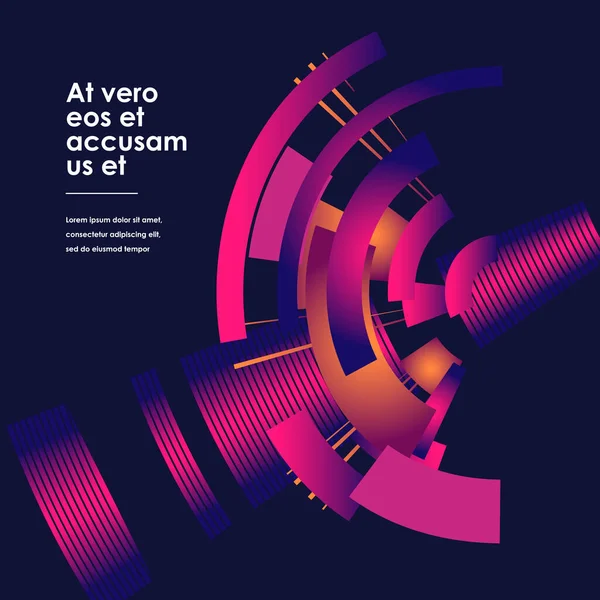 vektör arkaplanı. Koyu arkaplan üzerinde renk vektörü şekilleri