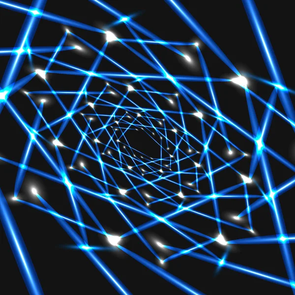 Technologie abstraite fil hexagonal vecteur fond — Image vectorielle