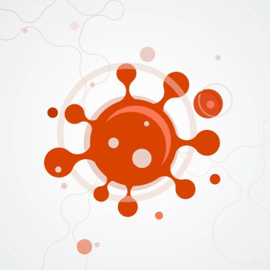 Coronavirus COVID-19 simgesi. Küresel salgın alarmı. Vektör illüstrasyonu