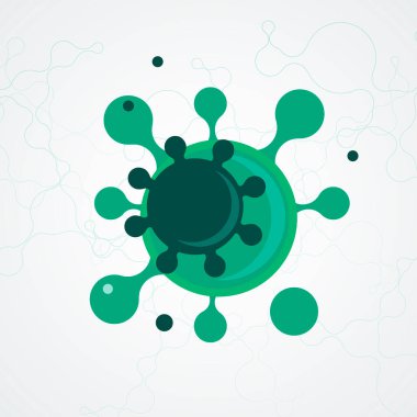 Coronavirus COVID-19 simgesi. Küresel salgın alarmı. Vektör illüstrasyonu