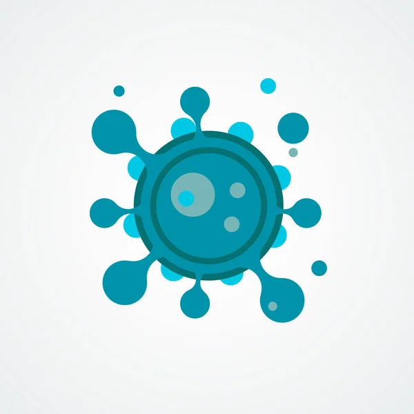 Set astratto con icona del virus batterico. Illustrazione vettoriale isolata Illustrazione vettoriale 3d. Virus sfondo astratto — Vettoriale Stock