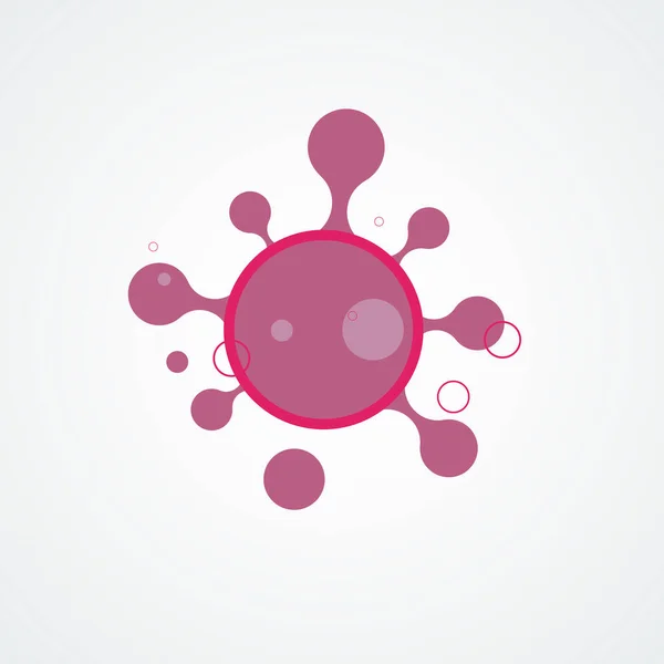 Icono del virus vectorial bacteriano. Ilustración vectorial aislada. Fondo abstracto del virus. pandemia de Coronavirus. Protección contra virus — Archivo Imágenes Vectoriales
