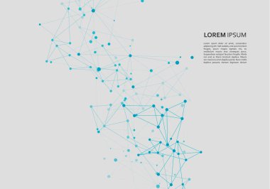 Soyut bağlantı noktaları çizgileri. İletişim bilimi teknolojisi geçmişi. Vektör illüstrasyonu