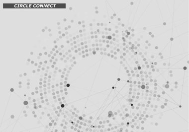 Soyut girdap çizgisi ve noktalı arkaplan. Sitenizin tasarımı ve yazdırılması için vektör illüstrasyonu.