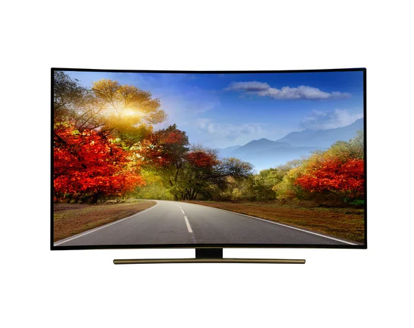 4k monitörü beyazda izole edildi. — Stok fotoğraf