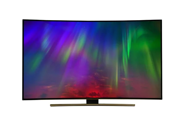 4k monitörü beyazda izole edildi. — Stok fotoğraf