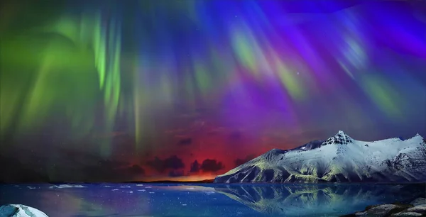 Incredibili aurore boreali Fotografia Stock