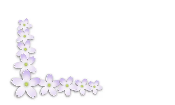 3 d イラスト。薄紫色の背景に分離された花の花束 — ストック写真