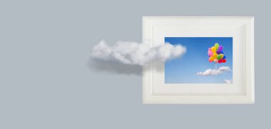 Gökyüzü bulutlarının kavramsal görüntüsü,