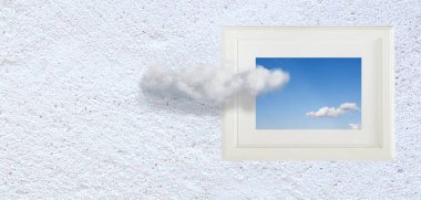 Gökyüzü bulutlarının kavramsal görüntüsü,