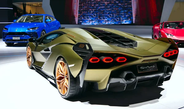 Lamborghini Sian Fkp 37 спортивний автомобіль Стокове Зображення