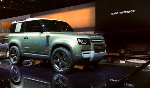 New 2020 Land Rover Defender car presented at the Frankfurt IAA Stock Image