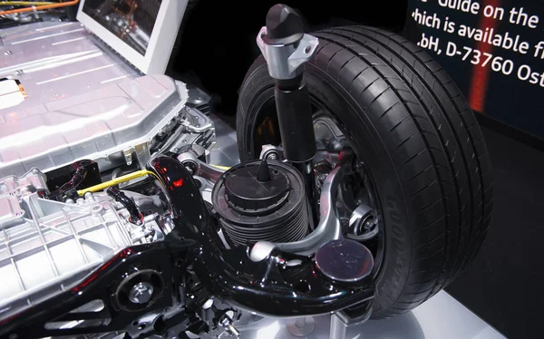 :Car front suspension Stock Photo