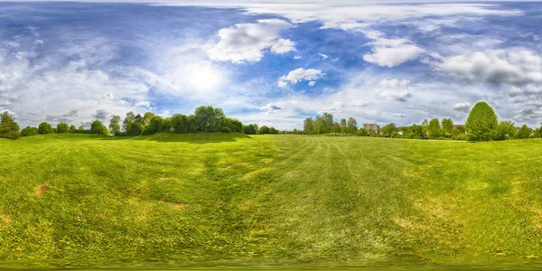 Sférické 360 Stupňů Plynulé Panorama Pohled Ekvirektangulární Projekce Panorama Krajiny — Stock fotografie