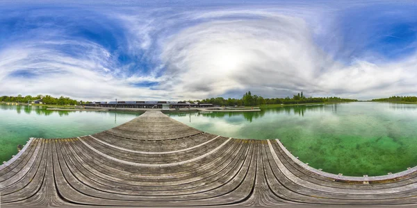 Eşit aralıklı dikdörtgen projeksiyon, Almanya'da doğal manzara Panoraması küresel 360 derece seamless panorama görünüm. VR içeriği