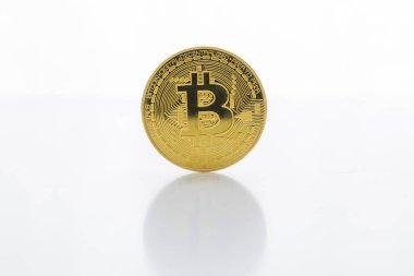 Bitcoin Cryptocurrency dijital Bit sikke Btc para birimi teknoloji iş Internet kavramı.