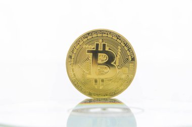 Bitcoin Cryptocurrency dijital Bit sikke Btc para birimi teknoloji iş Internet kavramı.