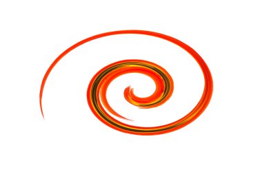 Beyaz arka plan üzerinde soyut bir kırmızı figür