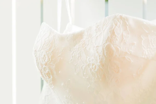 Detalle vestido de novia blanco — Foto de Stock